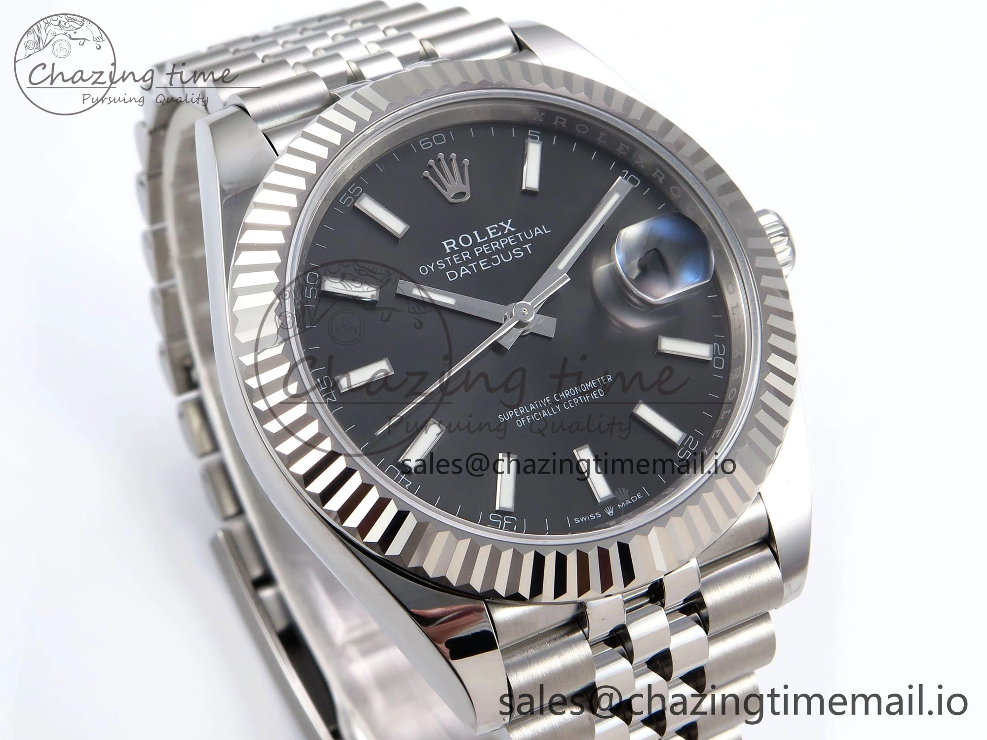 DateJust 41 126334 EWEF Best Edition Gray Stick Dial on Jubilee Bracelet A3235