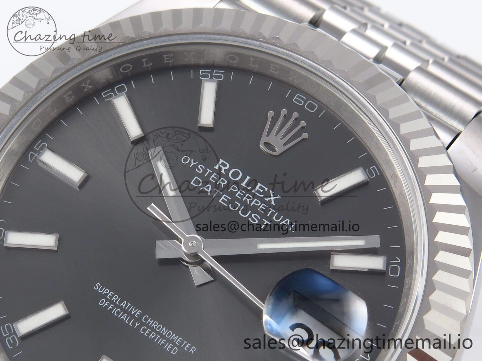 DateJust 41 126334 EWEF Best Edition Gray Stick Dial on Jubilee Bracelet A3235