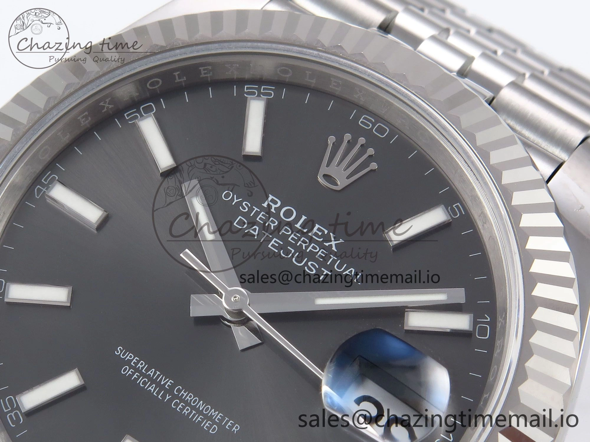 DateJust 41 126334 EWEF Best Edition Gray Stick Dial on Jubilee Bracelet A3235
