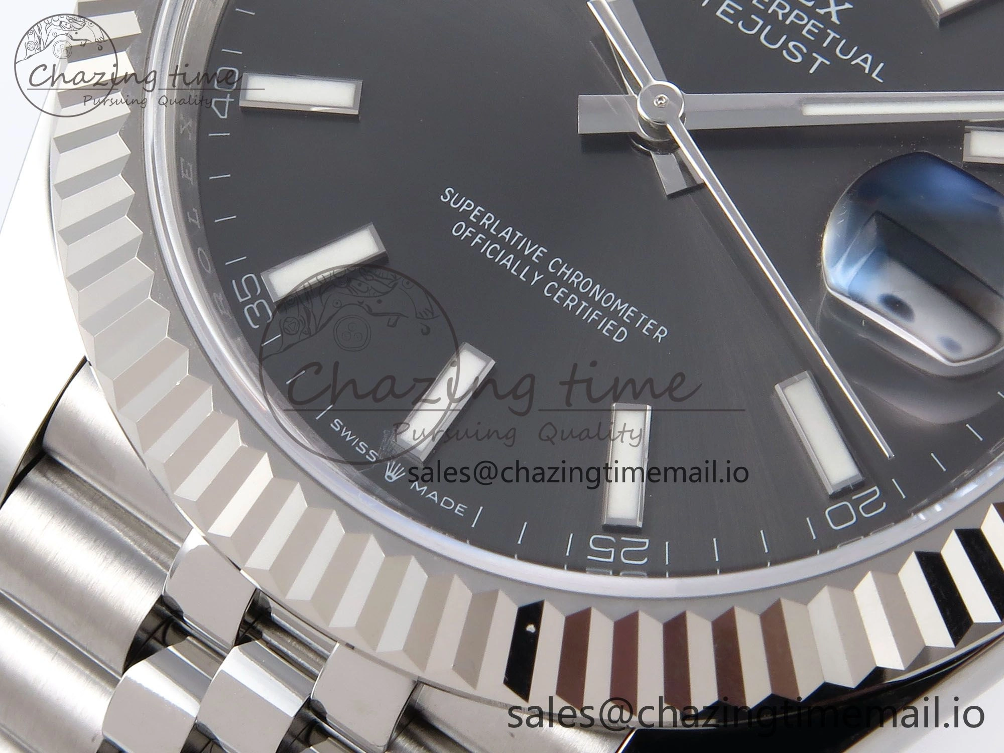 DateJust 41 126334 EWEF Best Edition Gray Stick Dial on Jubilee Bracelet A3235