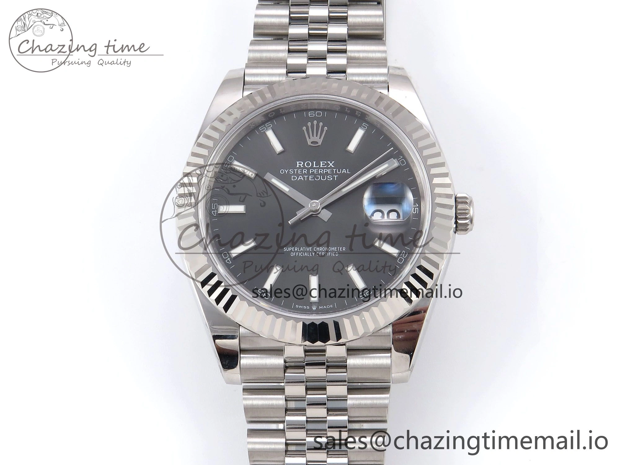 DateJust 41 126334 EWEF Best Edition Gray Stick Dial on Jubilee Bracelet A3235