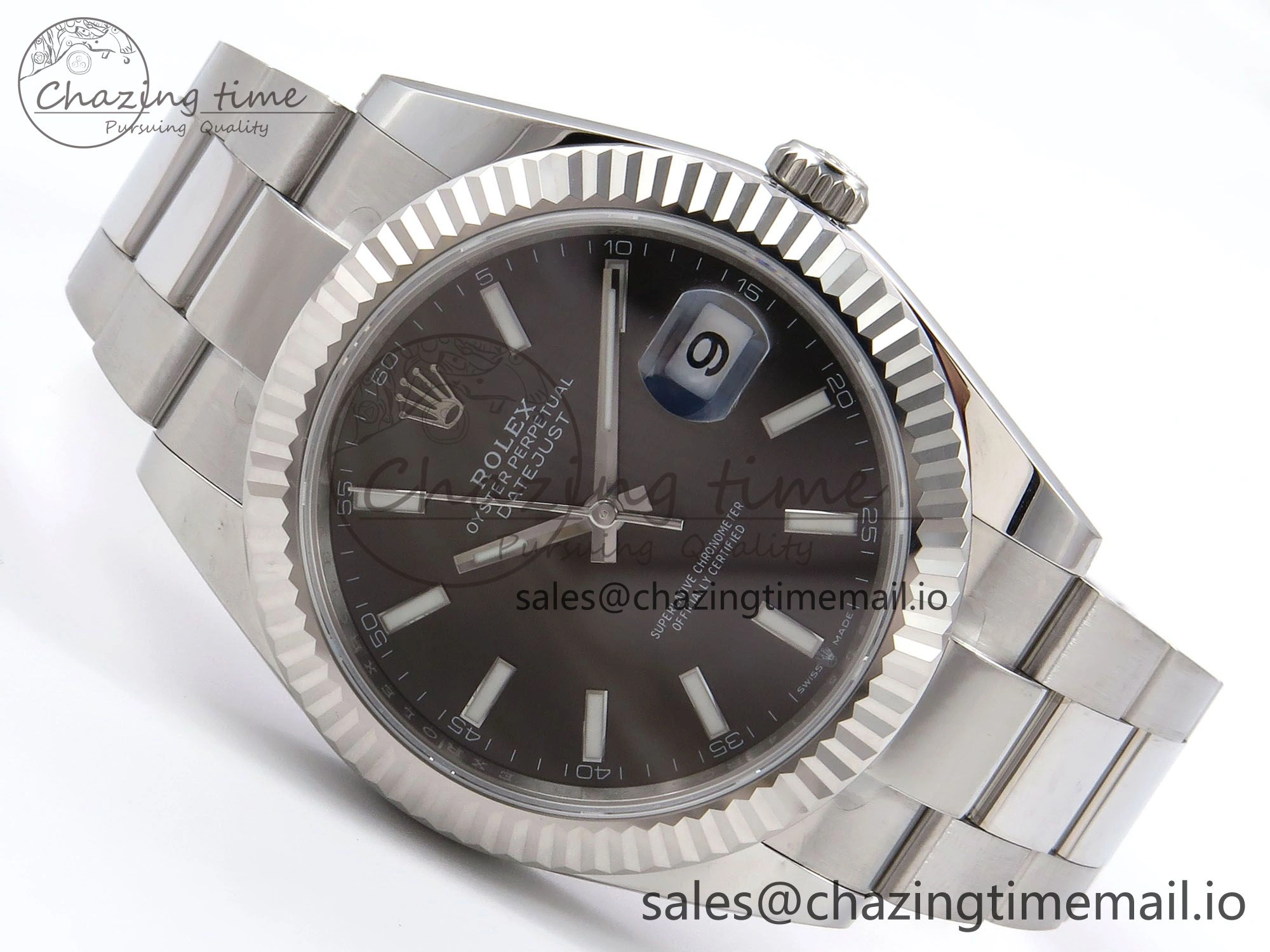 DateJust 41 126334 EWEF Best Edition Gray Stick Dial on Oyster Bracelet A3235