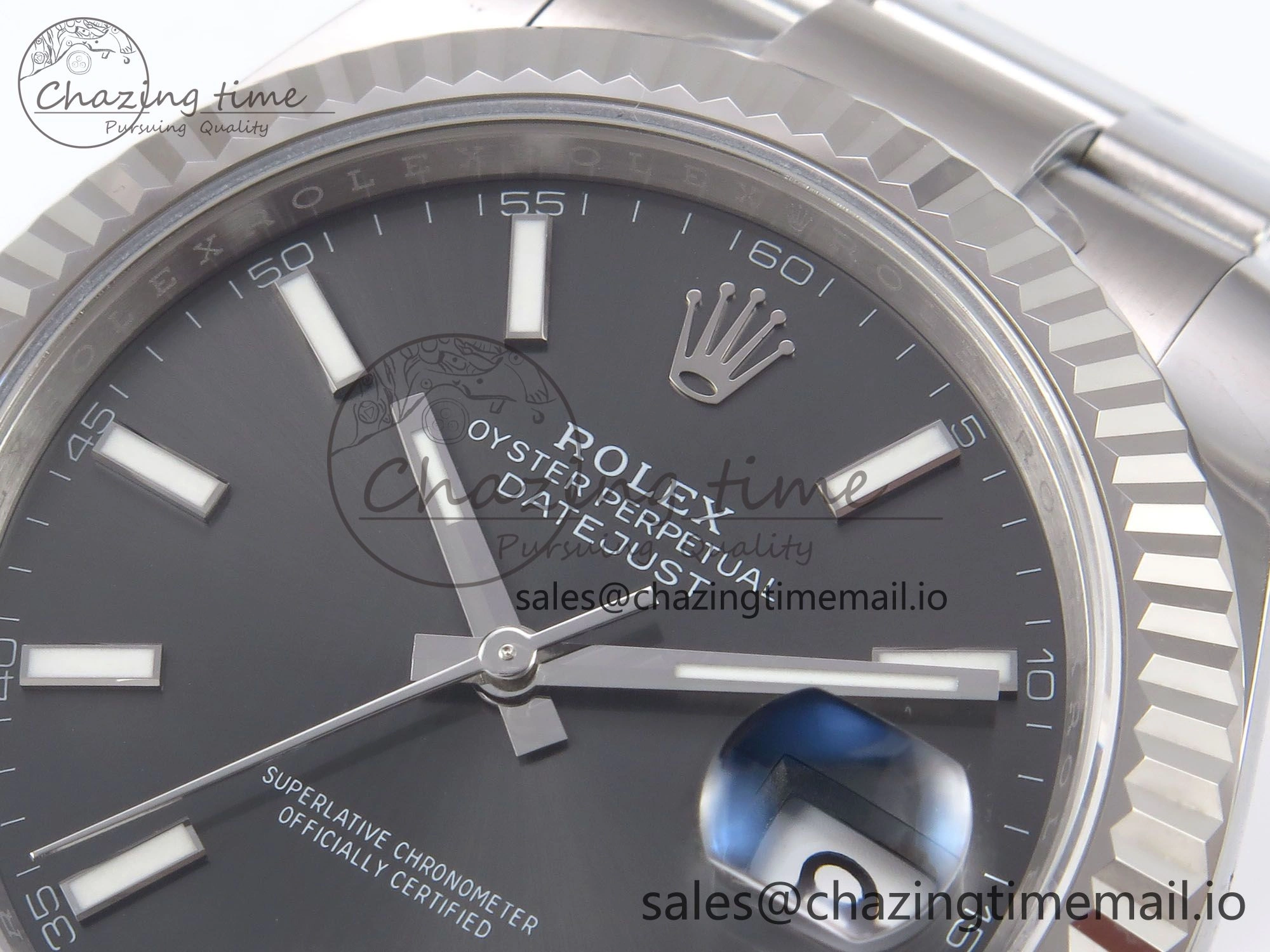 DateJust 41 126334 EWEF Best Edition Gray Stick Dial on Oyster Bracelet A3235
