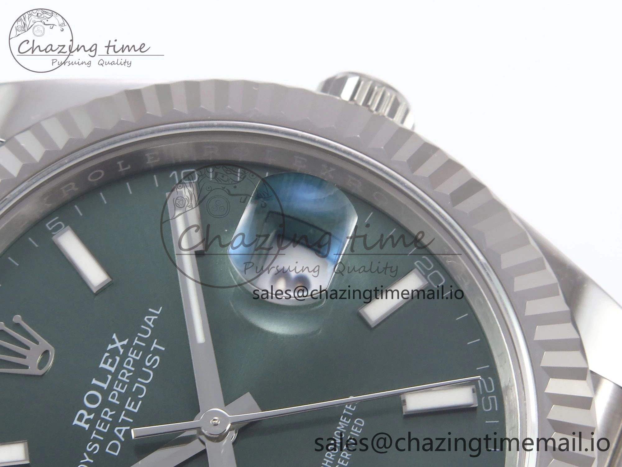 DateJust 41 126334 EWEF Best Edition Green Stick Dial on Jubilee Bracelet A3235