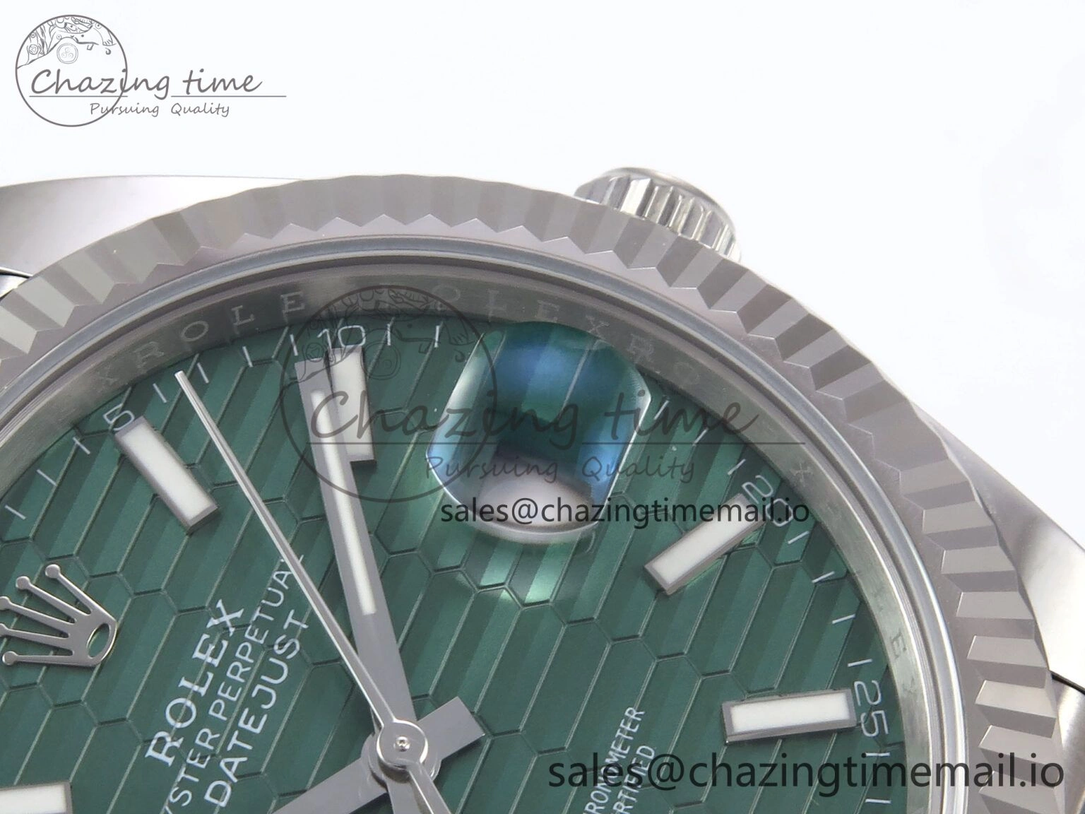 DateJust 41 126334 EWEF Best Edition Green Textured Dial on Jubilee Bracelet A3235