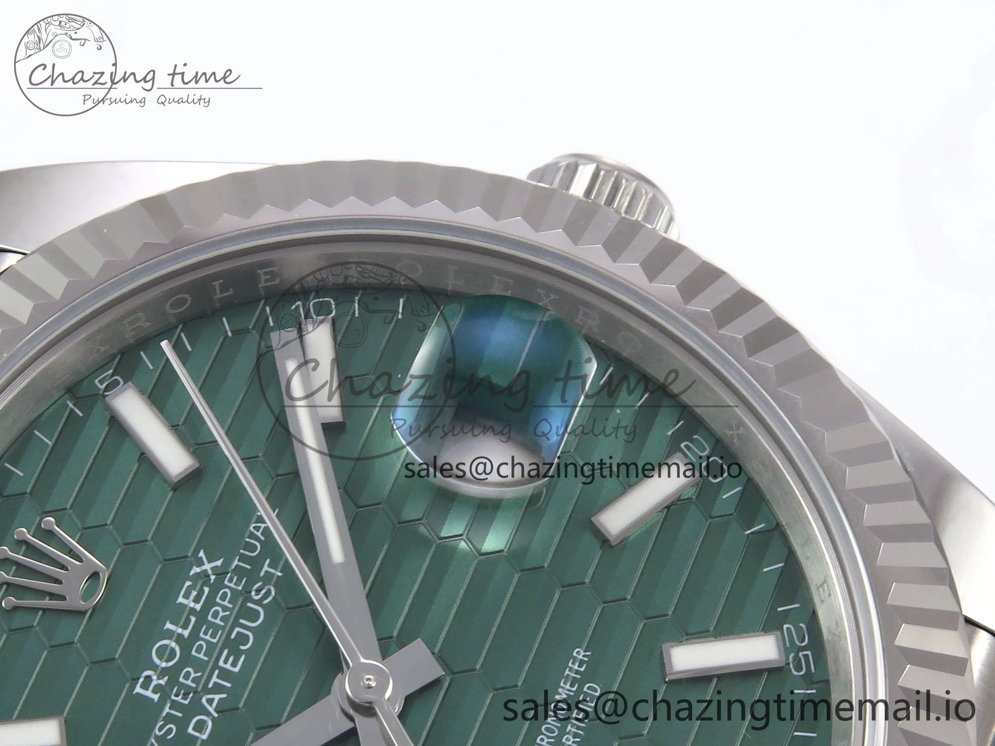 DateJust 41 126334 EWEF Best Edition Green Textured Dial on Jubilee Bracelet A3235