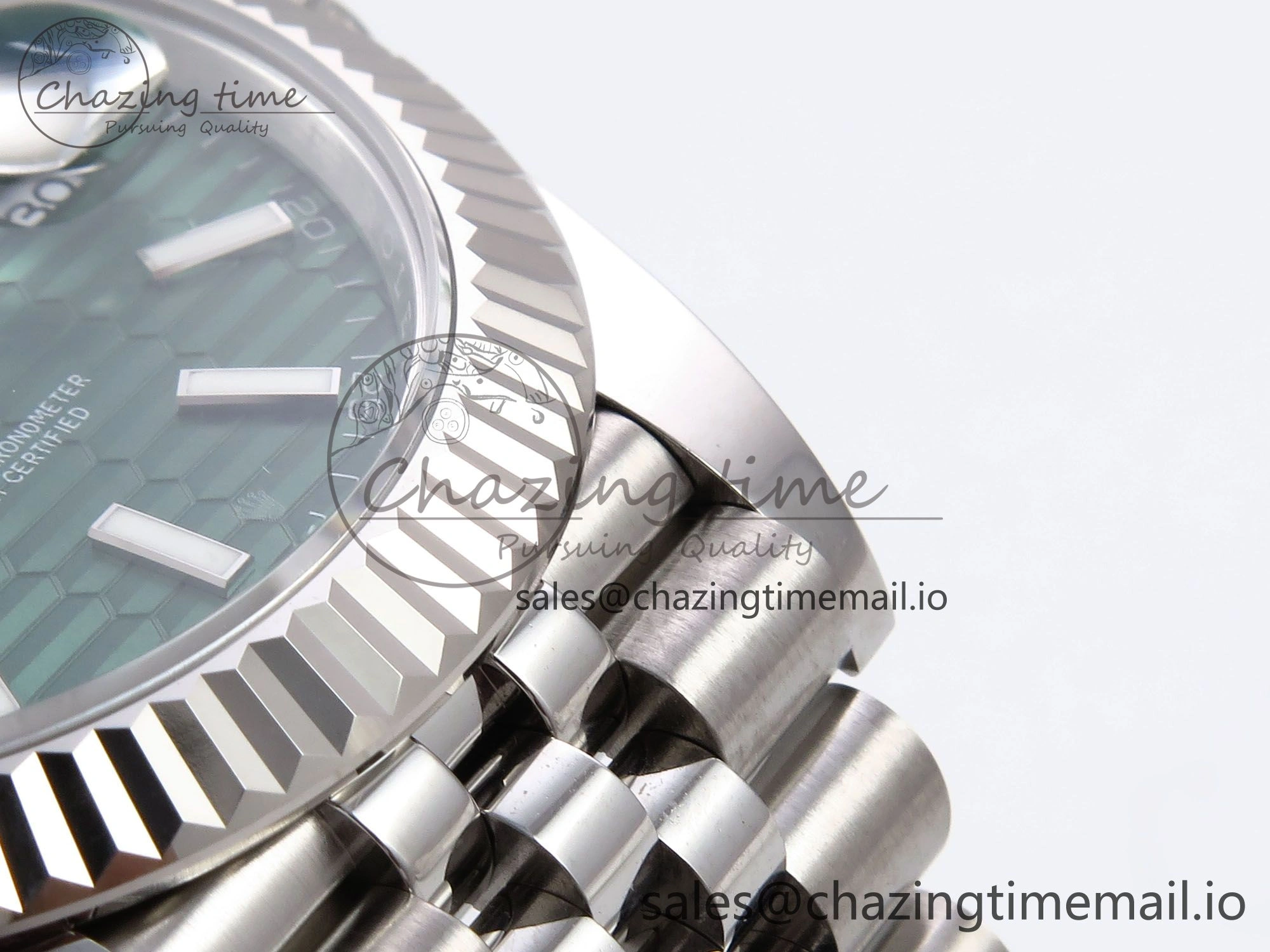 DateJust 41 126334 EWEF Best Edition Green Textured Dial on Jubilee Bracelet A3235