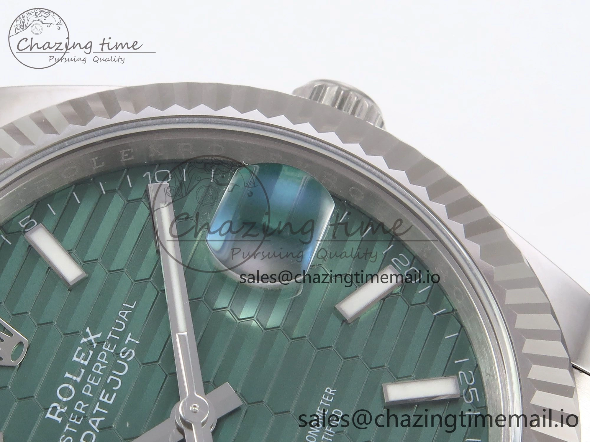 DateJust 41 126334 EWEF Best Edition Green Textured Dial on Oyster Bracelet A3235