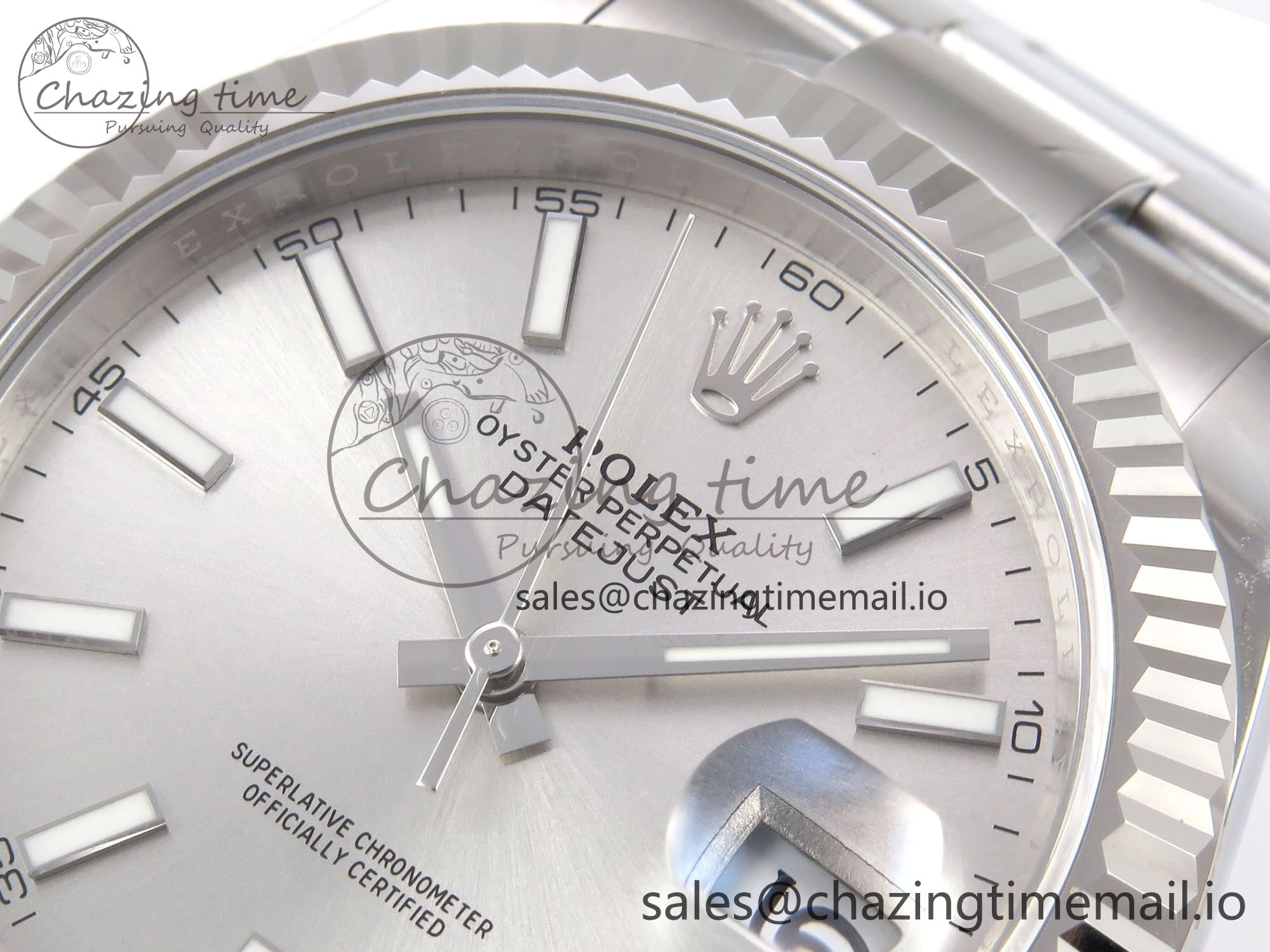 DateJust 41 126334 EWEF Best Edition Silver Stick Dial on Oyster Bracelet A3235