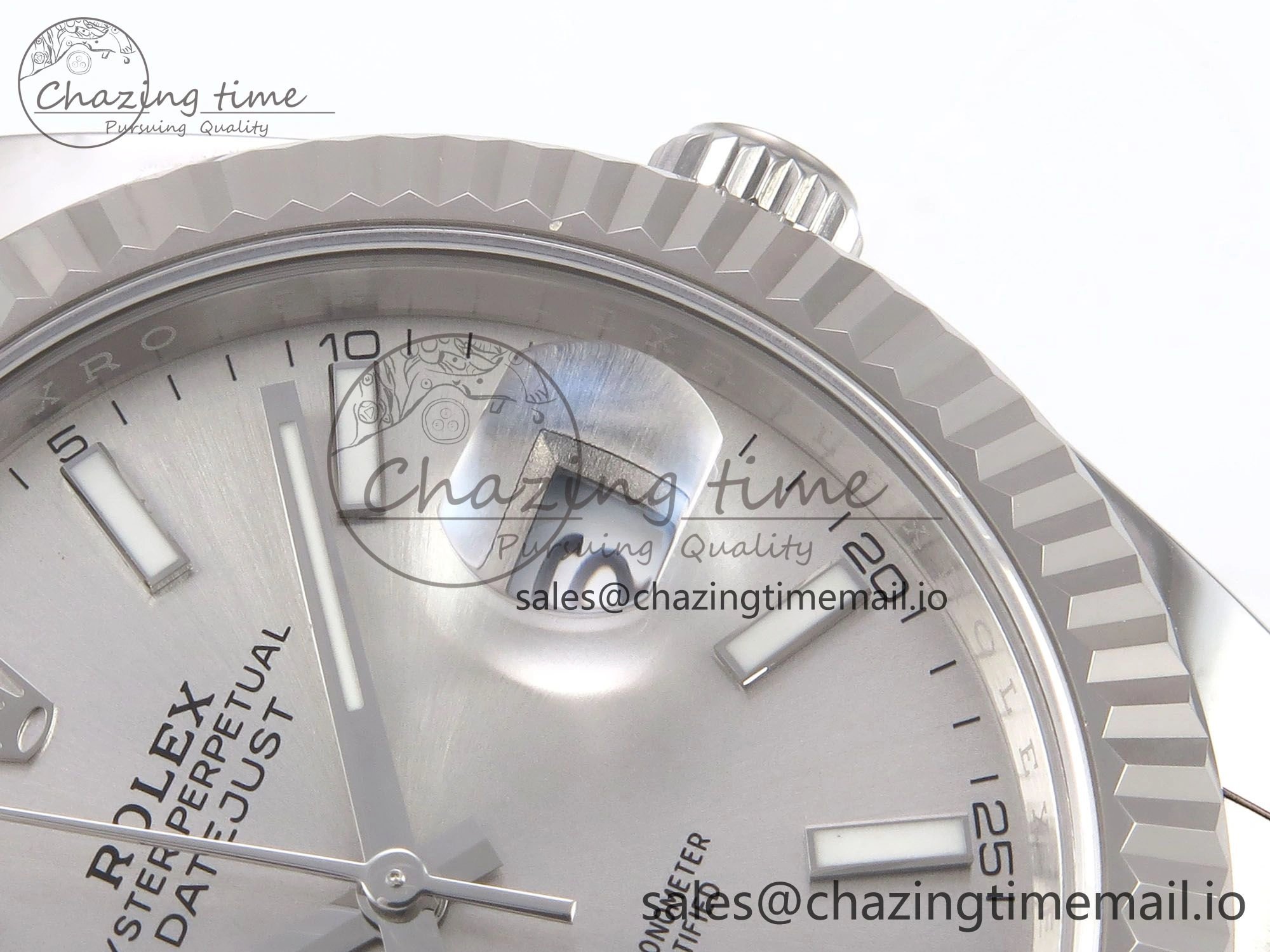 DateJust 41 126334 EWEF Best Edition Silver Stick Dial on Oyster Bracelet A3235