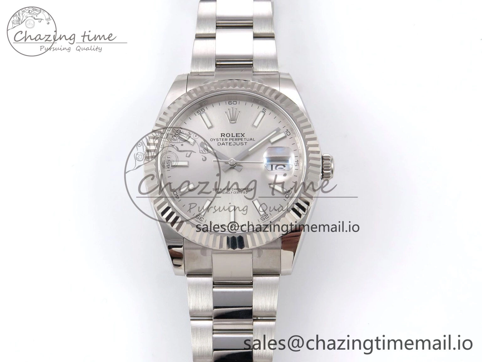 DateJust 41 126334 EWEF Best Edition Silver Stick Dial on Oyster Bracelet A3235
