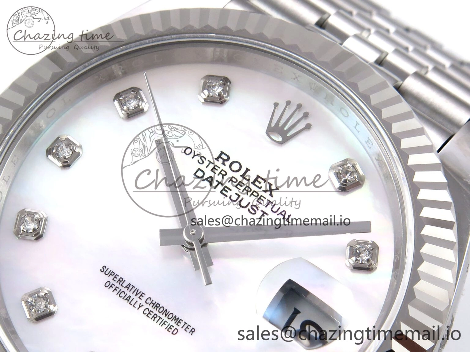 DateJust 41 126334 EWEF Best Edition White MOP Dial on Jubilee Bracelet A3235