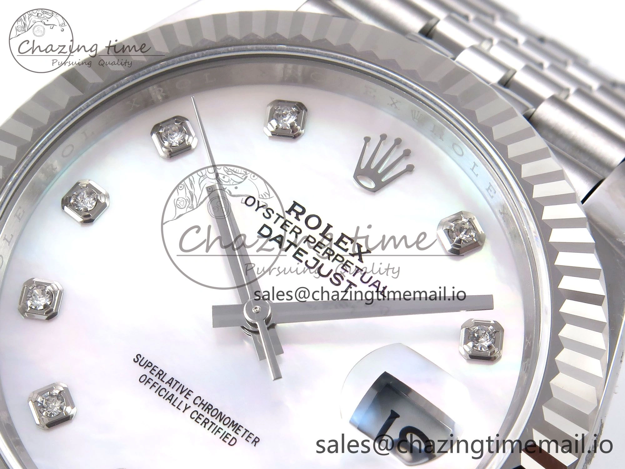 DateJust 41 126334 EWEF Best Edition White MOP Dial on Jubilee Bracelet A3235