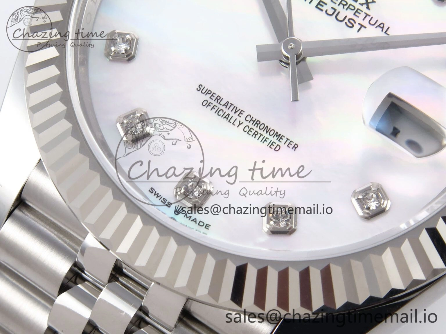DateJust 41 126334 EWEF Best Edition White MOP Dial on Jubilee Bracelet A3235