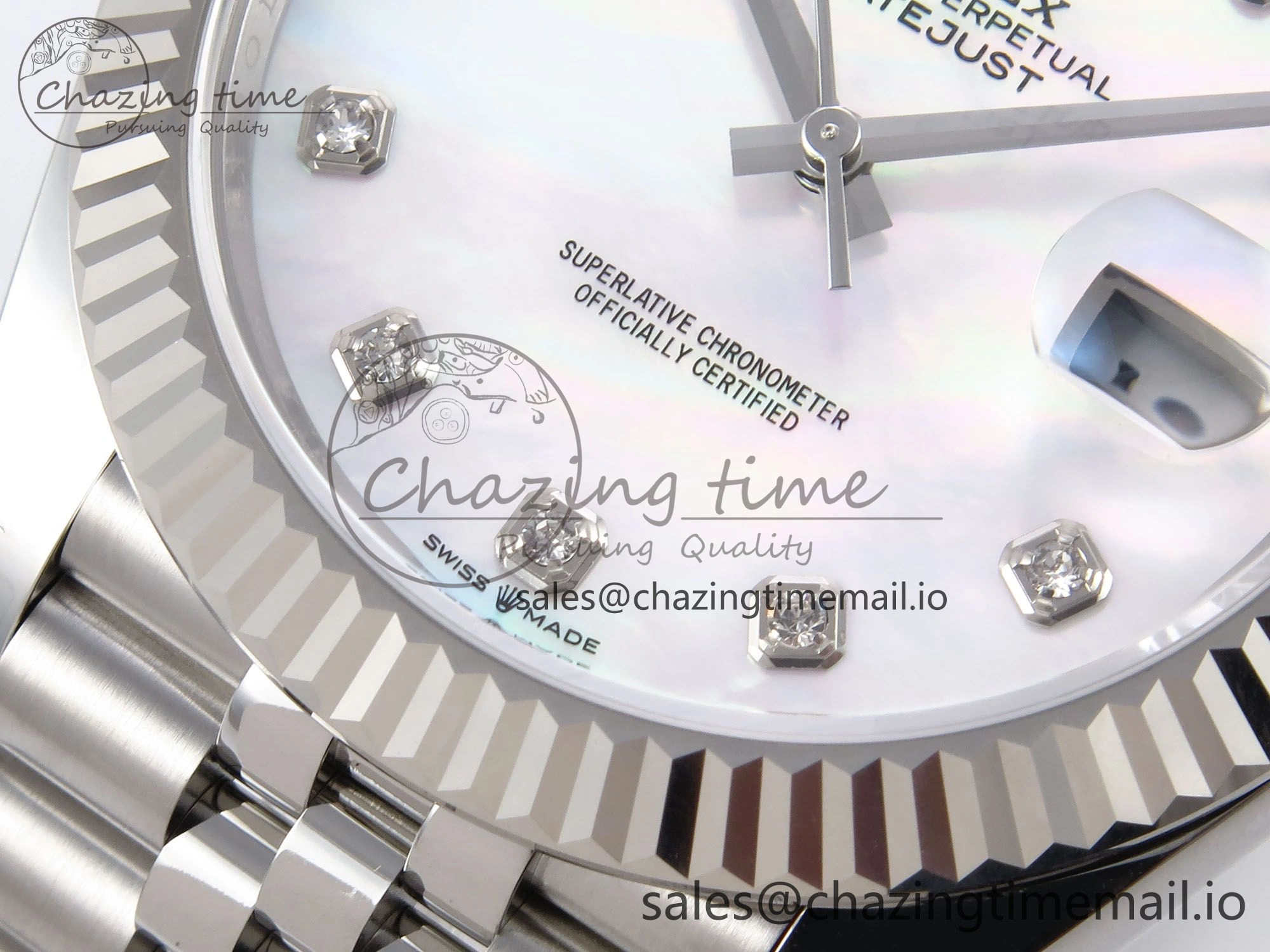DateJust 41 126334 EWEF Best Edition White MOP Dial on Jubilee Bracelet A3235