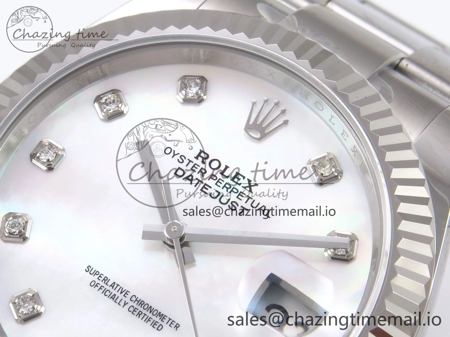 DateJust 41 126334 EWEF Best Edition White MOP Dial on Oyster Bracelet A3235