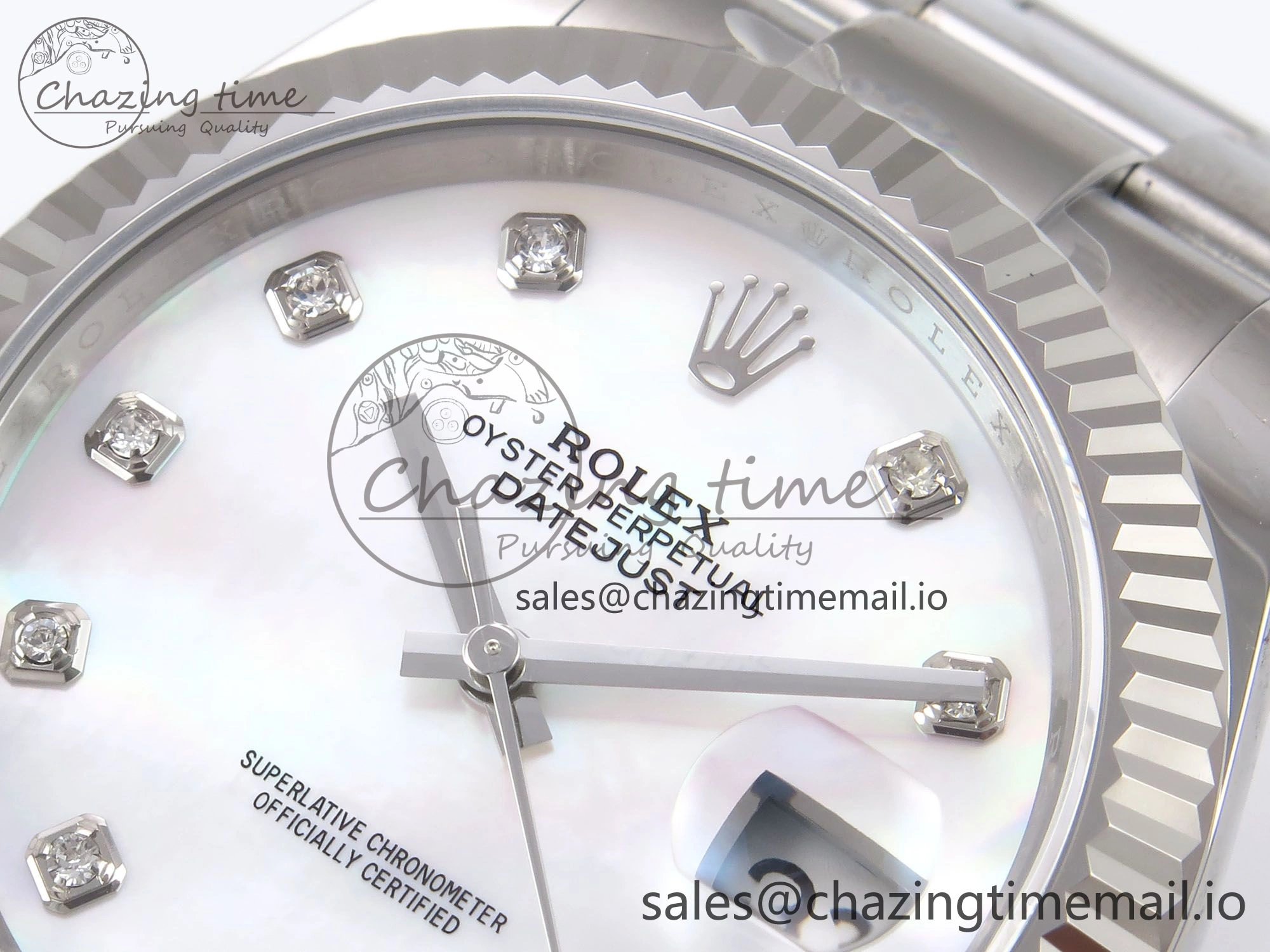 DateJust 41 126334 EWEF Best Edition White MOP Dial on Oyster Bracelet A3235