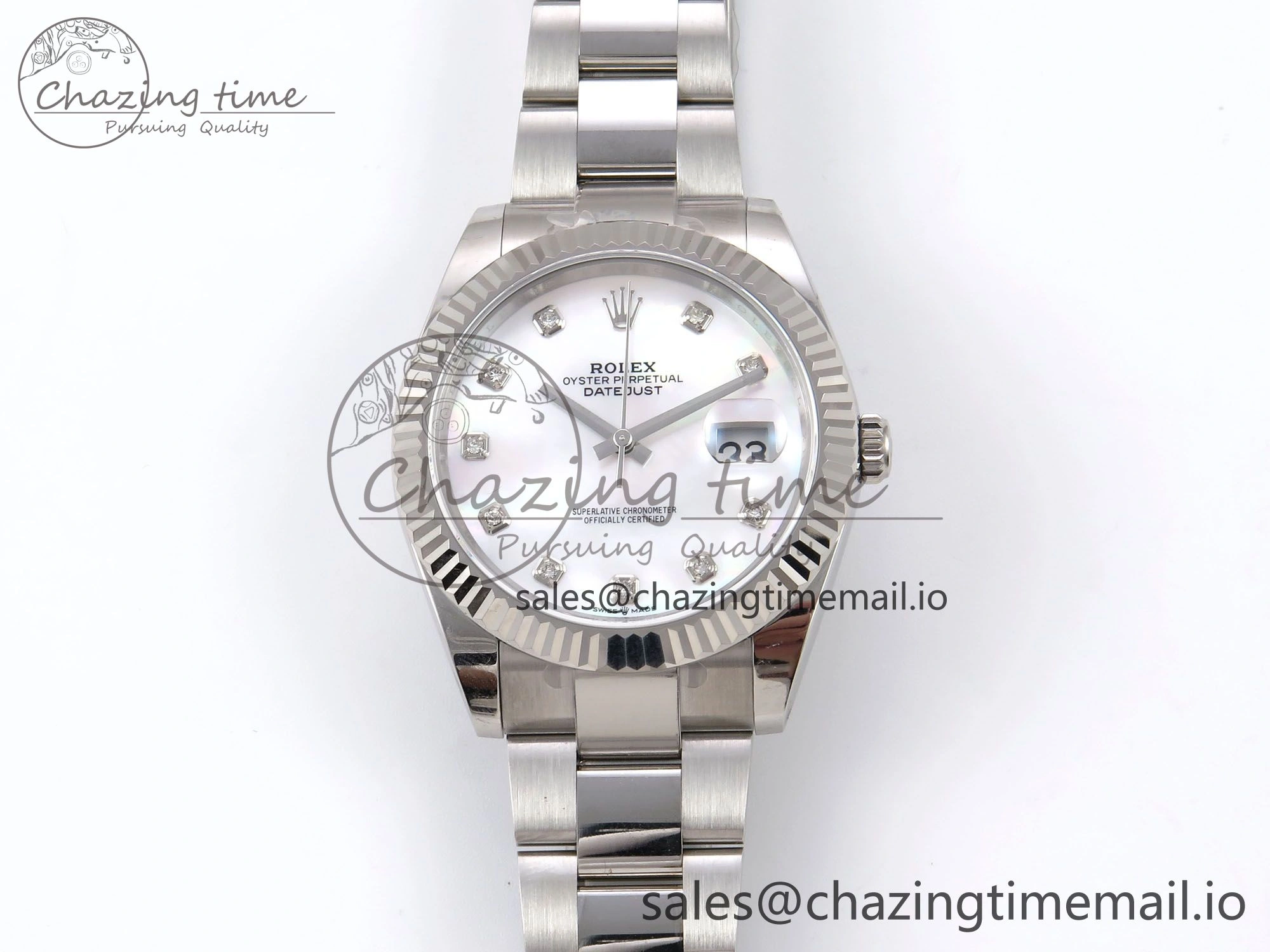 DateJust 41 126334 EWEF Best Edition White MOP Dial on Oyster Bracelet A3235