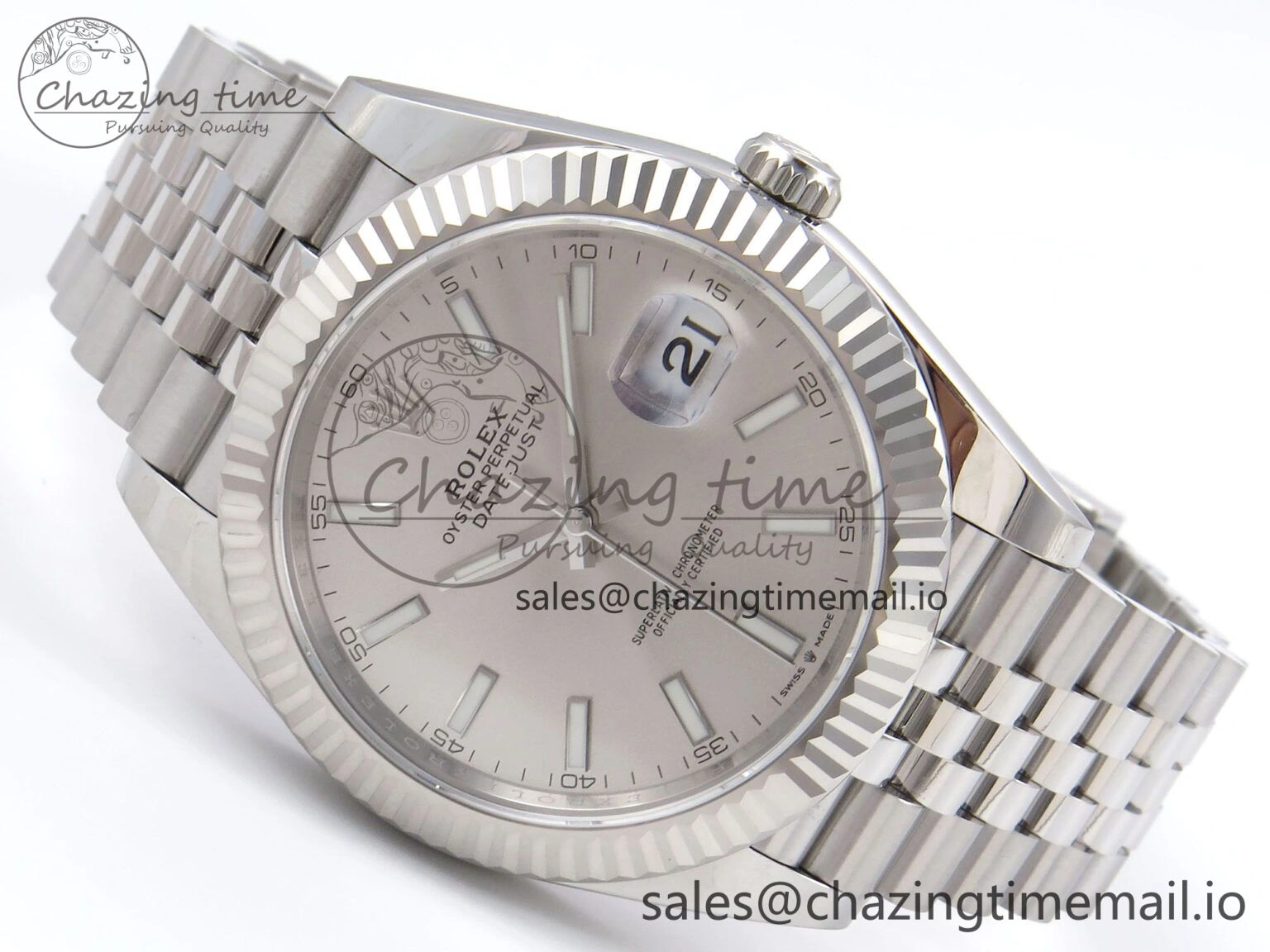 DateJust 41 126334 EWEF Best Edition White Silver Dial on Jubilee Bracelet A3235