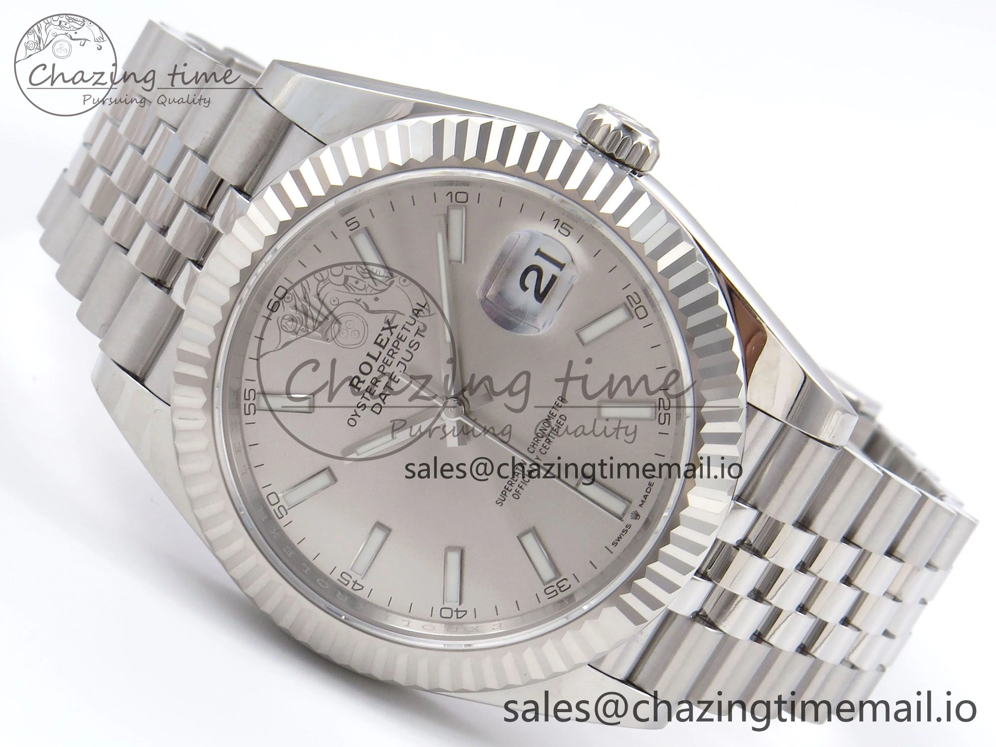 DateJust 41 126334 EWEF Best Edition White Silver Dial on Jubilee Bracelet A3235