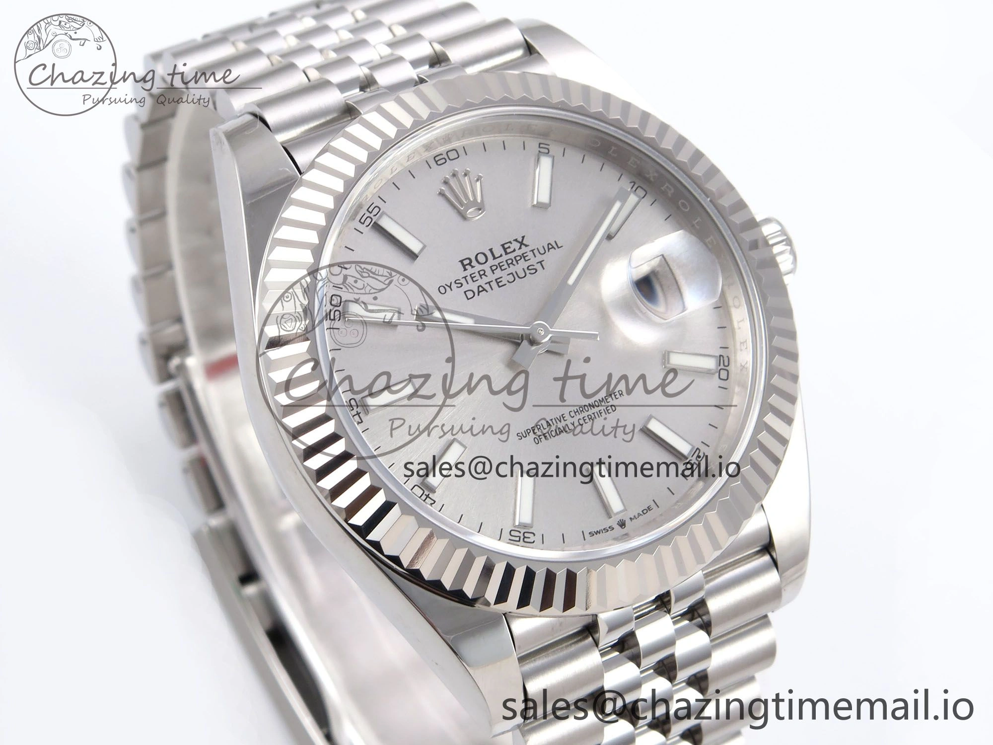 DateJust 41 126334 EWEF Best Edition White Silver Dial on Jubilee Bracelet A3235
