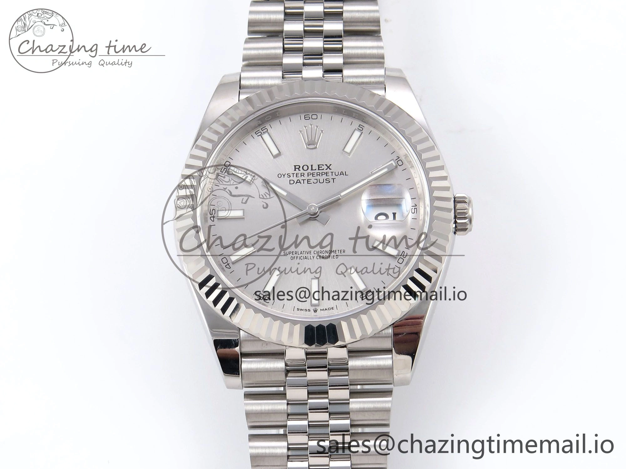 DateJust 41 126334 EWEF Best Edition White Silver Dial on Jubilee Bracelet A3235