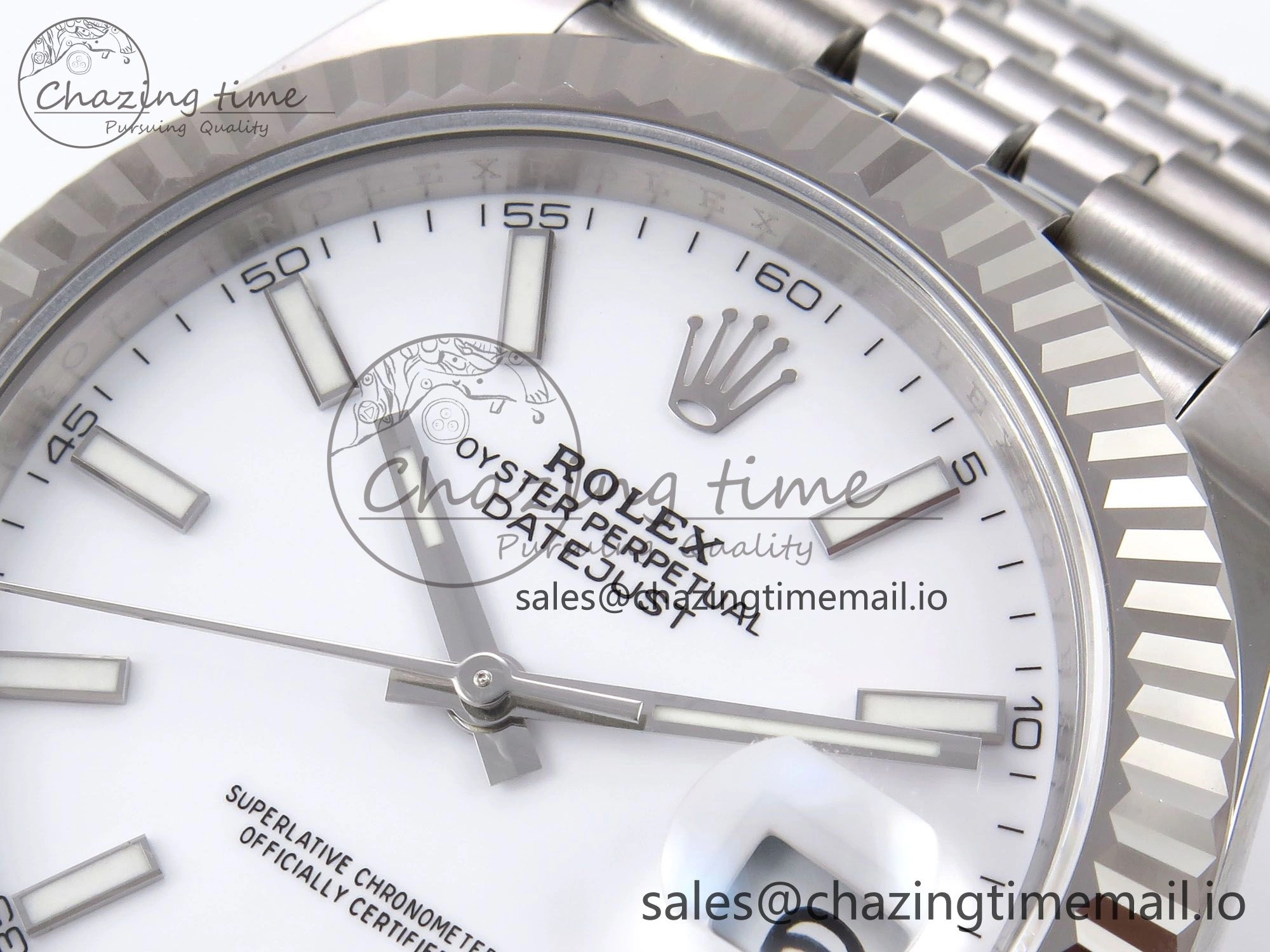 DateJust 41 126334 EWEF Best Edition White Stick Dial on Jubilee Bracelet A3235