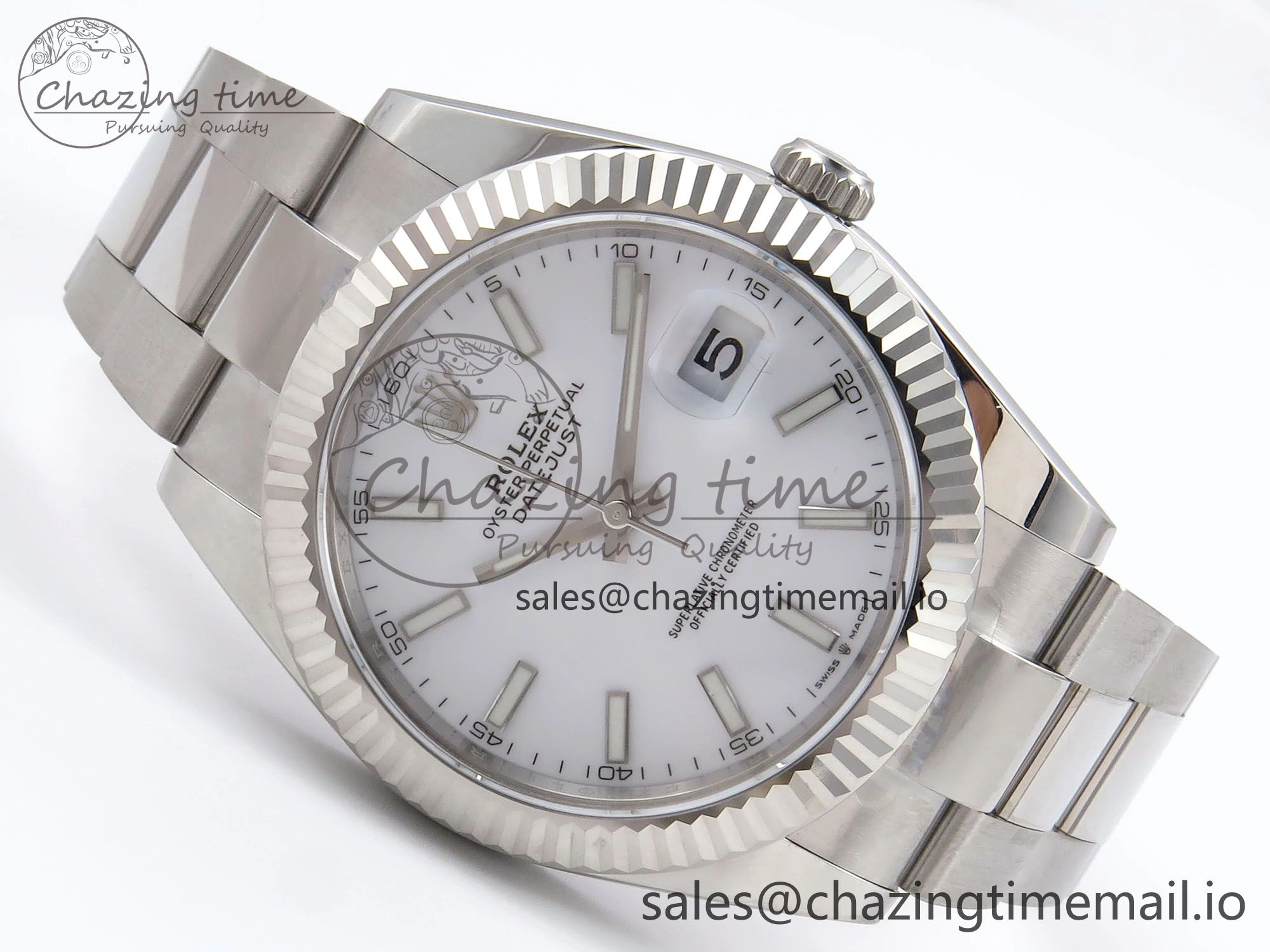 DateJust 41 126334 EWEF Best Edition White Stick Dial on Oyster Bracelet A3235