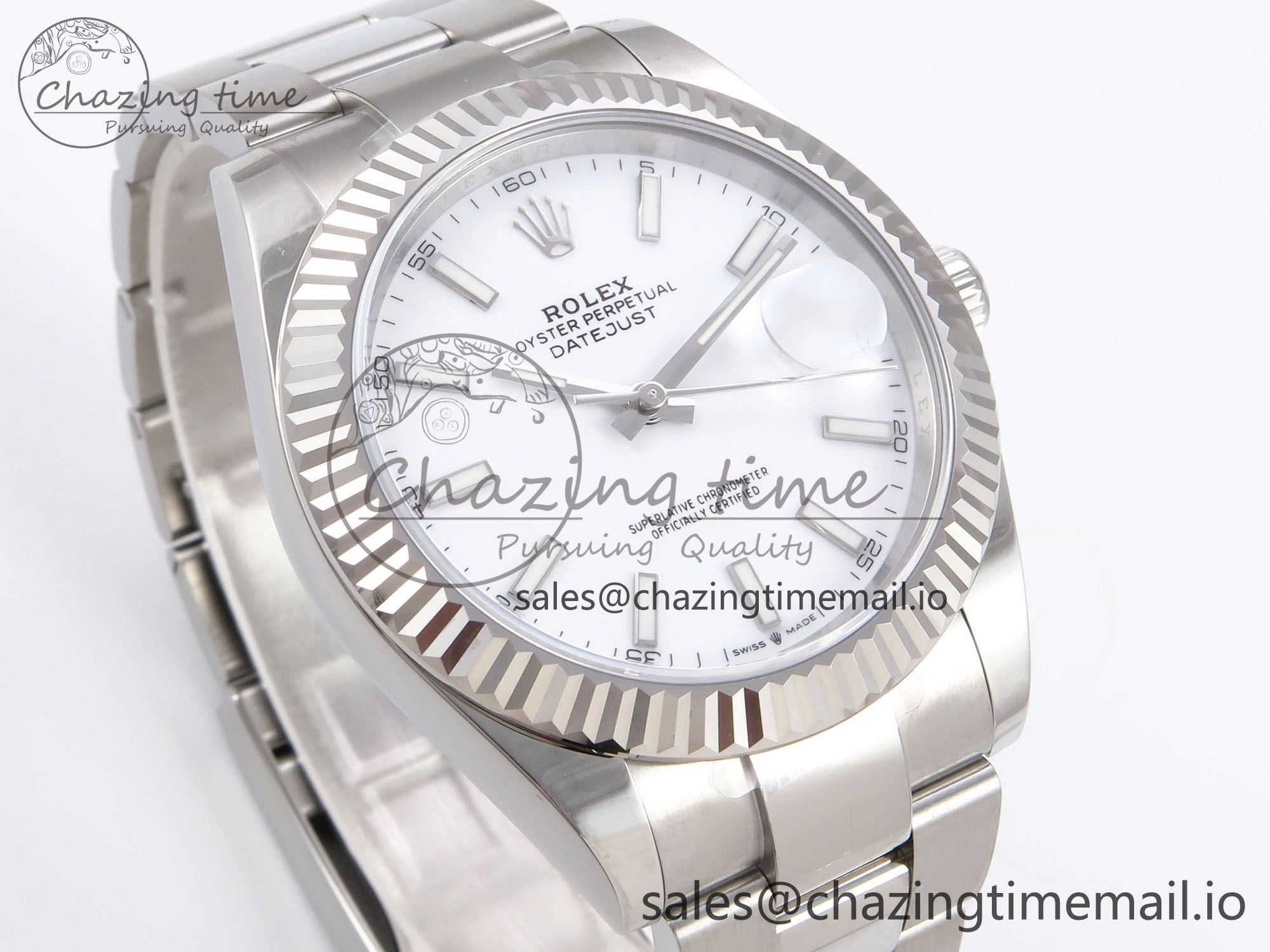 DateJust 41 126334 EWEF Best Edition White Stick Dial on Oyster Bracelet A3235