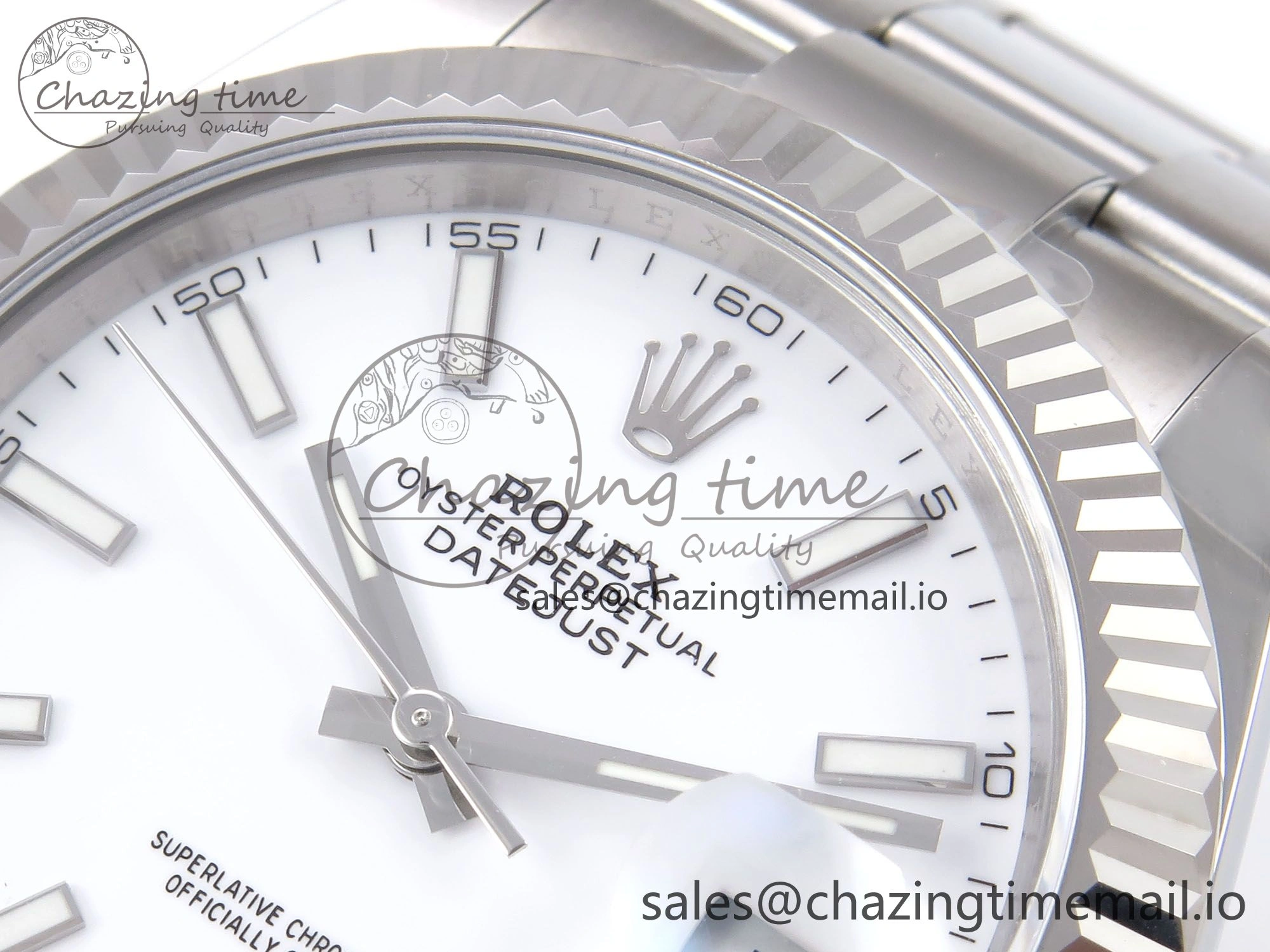 DateJust 41 126334 EWEF Best Edition White Stick Dial on Oyster Bracelet A3235