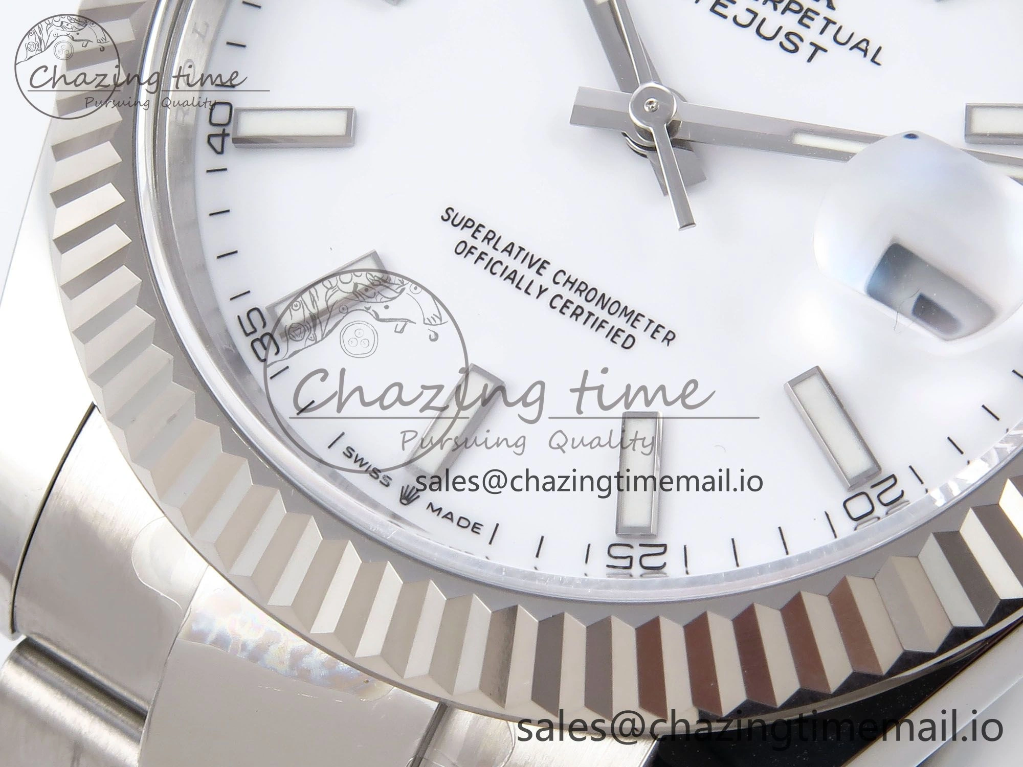 DateJust 41 126334 EWEF Best Edition White Stick Dial on Oyster Bracelet A3235