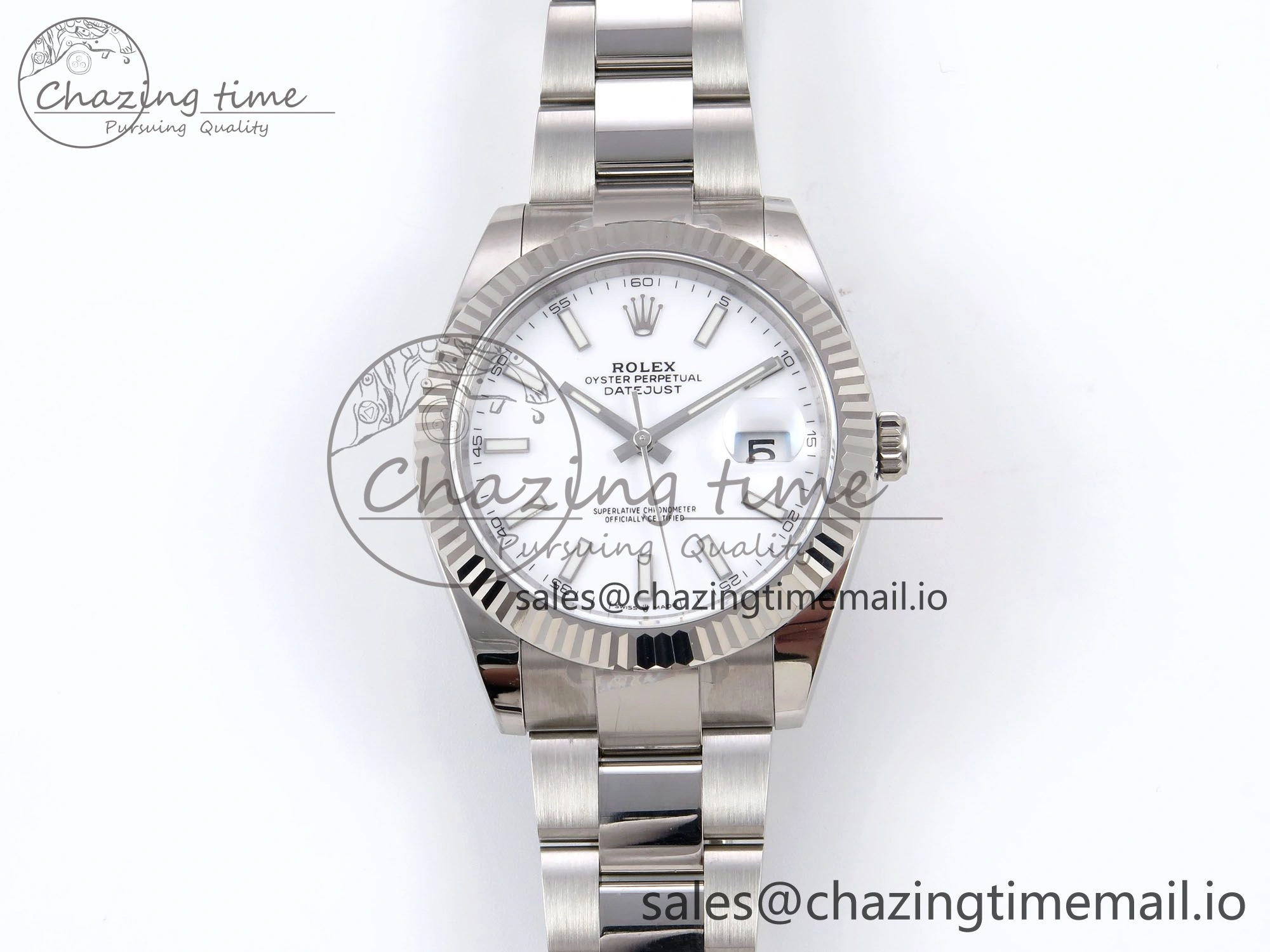 DateJust 41 126334 EWEF Best Edition White Stick Dial on Oyster Bracelet A3235