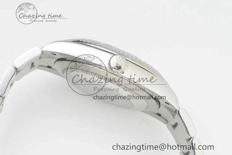 DateJust 41 126334 NTF 1:1 Best Edition 904L Steel Gray Dial Green Roman on Oyster Bracelet VR3235