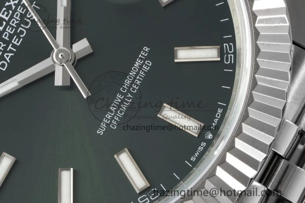 DateJust 41 126334 NTF 1:1 Best Edition 904L Steel Green Stick Dial on Jubilee Bracelet VR3235