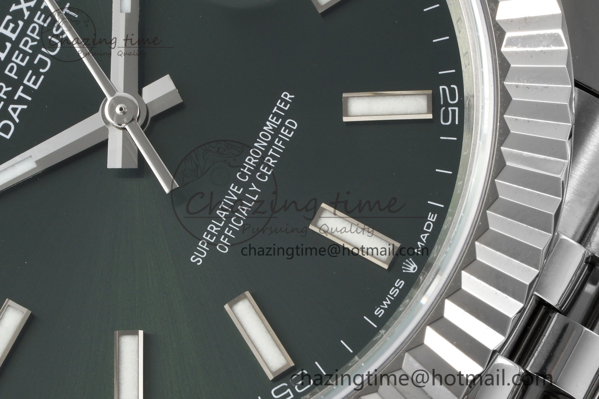 DateJust 41 126334 NTF 1:1 Best Edition 904L Steel Green Stick Dial on Jubilee Bracelet VR3235