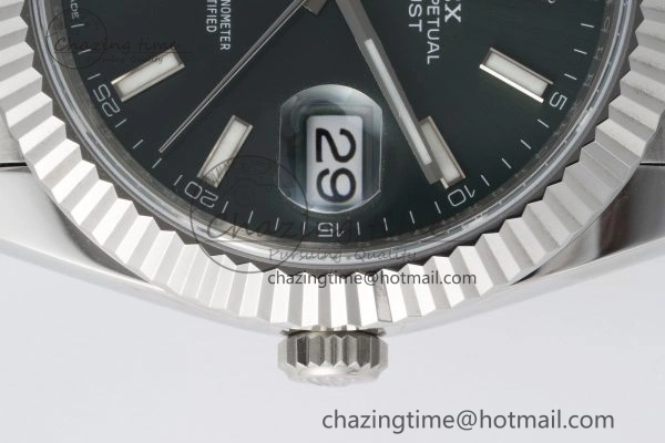 DateJust 41 126334 NTF 1:1 Best Edition 904L Steel Green Stick Dial on Jubilee Bracelet VR3235