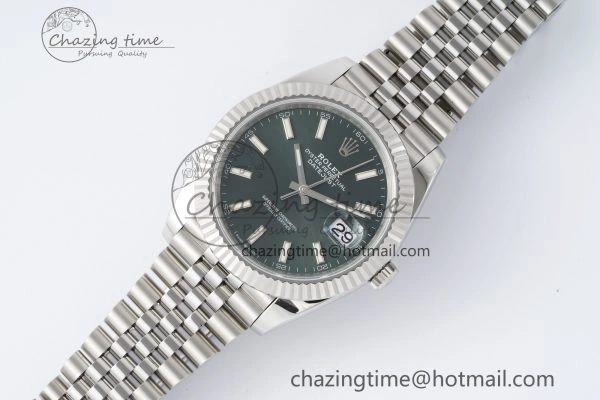 DateJust 41 126334 NTF 1:1 Best Edition 904L Steel Green Stick Dial on Jubilee Bracelet VR3235
