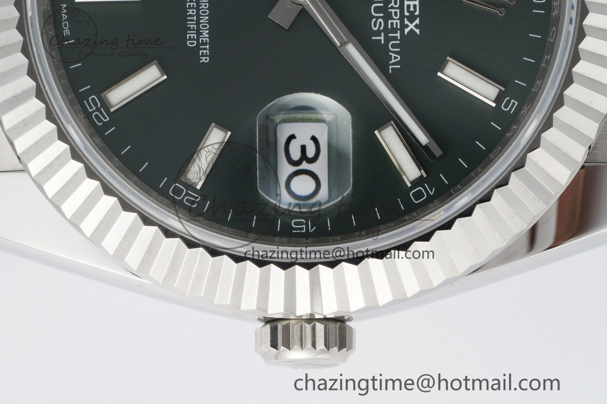 DateJust 41 126334 NTF 1:1 Best Edition 904L Steel Green Stick Dial on Oyster Bracelet VR3235