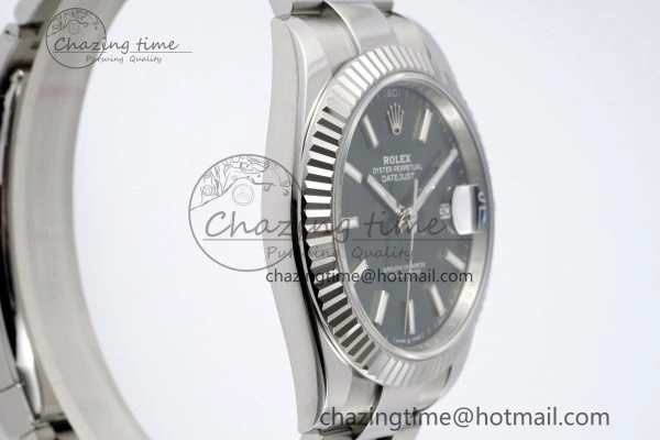 DateJust 41 126334 NTF 1:1 Best Edition 904L Steel Green Stick Dial on Oyster Bracelet VR3235