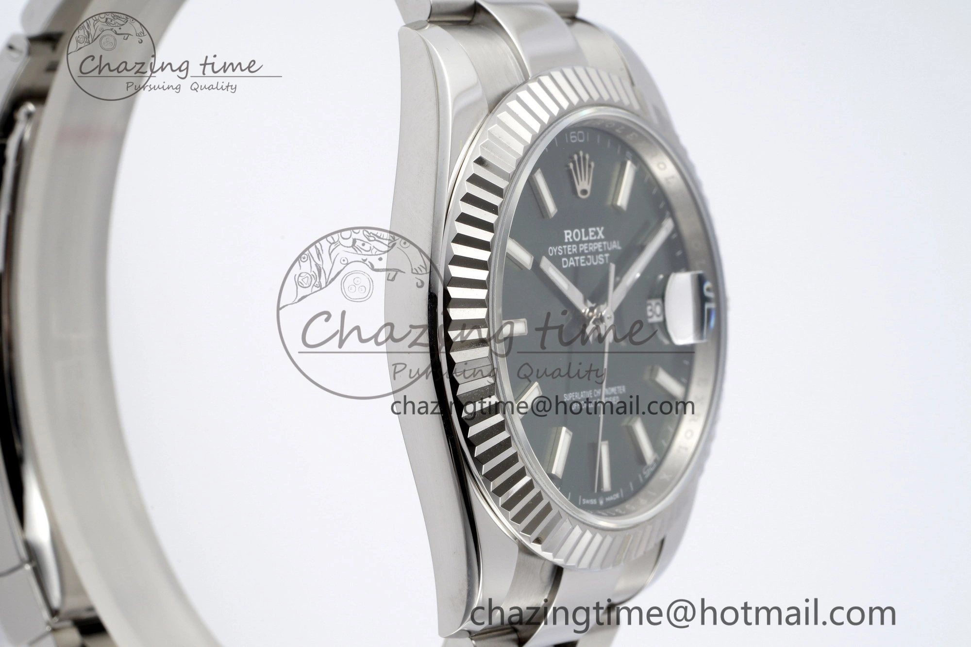 DateJust 41 126334 NTF 1:1 Best Edition 904L Steel Green Stick Dial on Oyster Bracelet VR3235