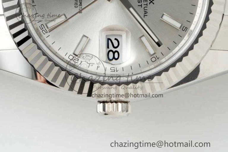 DateJust 41 126334 NTF 1:1 Best Edition 904L Steel Silver Stick Dial on Oyster Bracelet VR3235