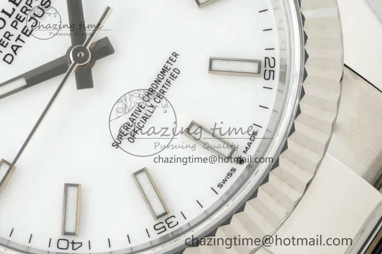 DateJust 41 126334 NTF 1:1 Best Edition 904L Steel White Stick Dial on Oyster Bracelet VR3235