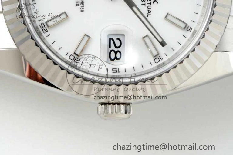 DateJust 41 126334 NTF 1:1 Best Edition 904L Steel White Stick Dial on Oyster Bracelet VR3235