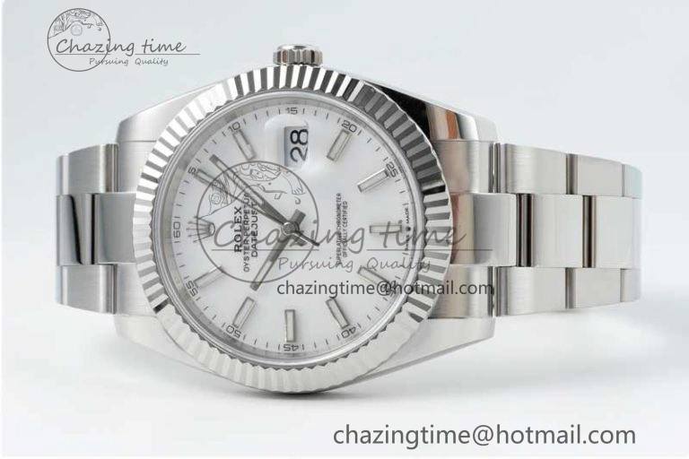 DateJust 41 126334 NTF 1:1 Best Edition 904L Steel White Stick Dial on Oyster Bracelet VR3235