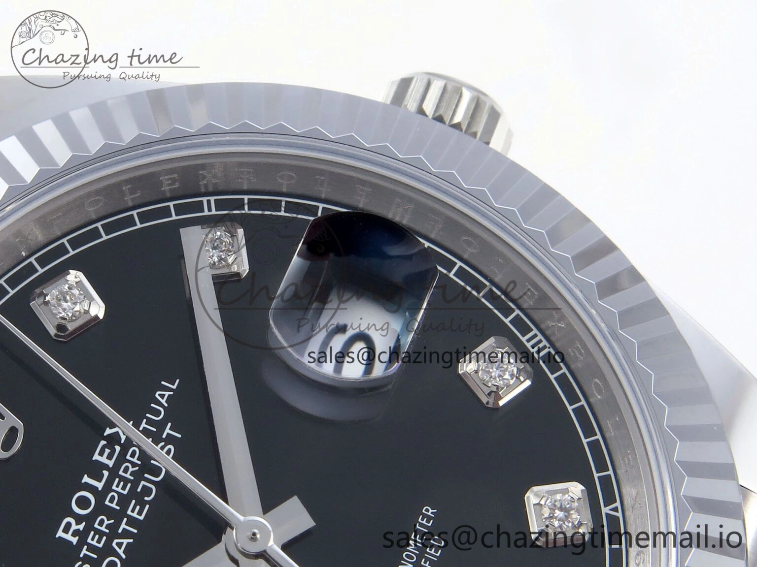 DateJust 41 126334 QF+ 1:1 Best Edition 904L Steel Black Diamonds Dial on SS Jubilee Bracelet VR3235