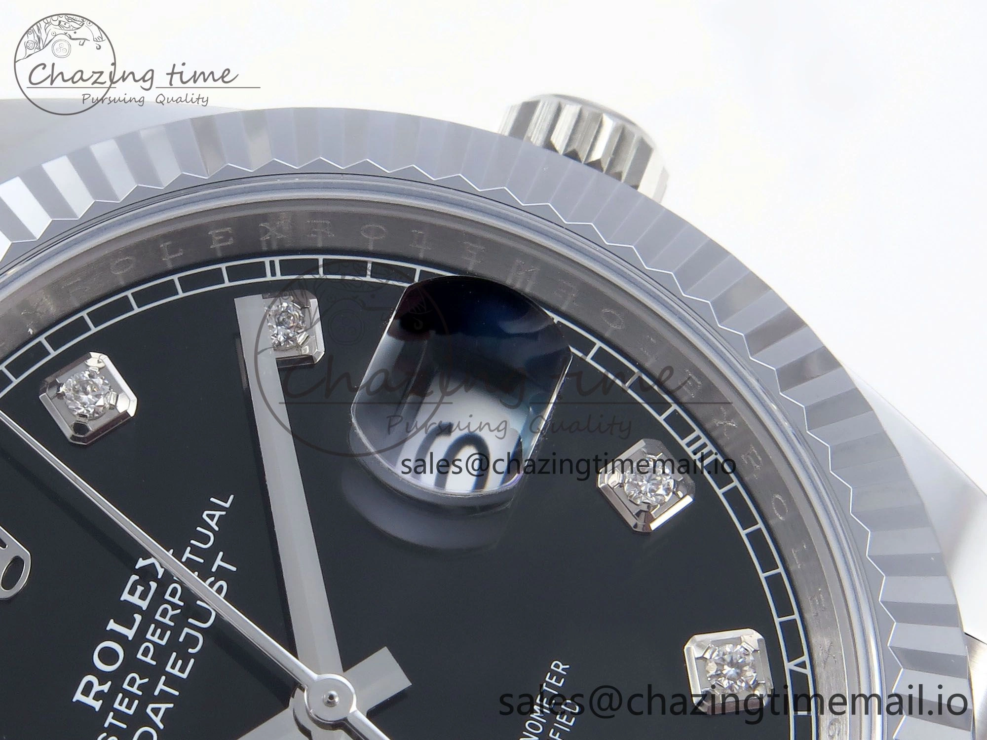 DateJust 41 126334 QF+ 1:1 Best Edition 904L Steel Black Diamonds Dial on SS Jubilee Bracelet VR3235