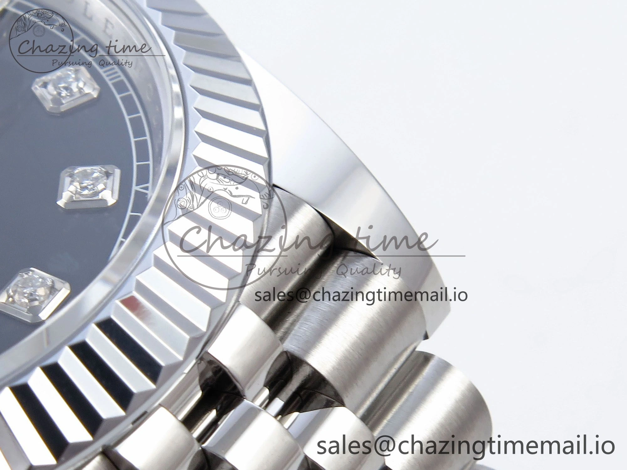 DateJust 41 126334 QF+ 1:1 Best Edition 904L Steel Black Diamonds Dial on SS Jubilee Bracelet VR3235
