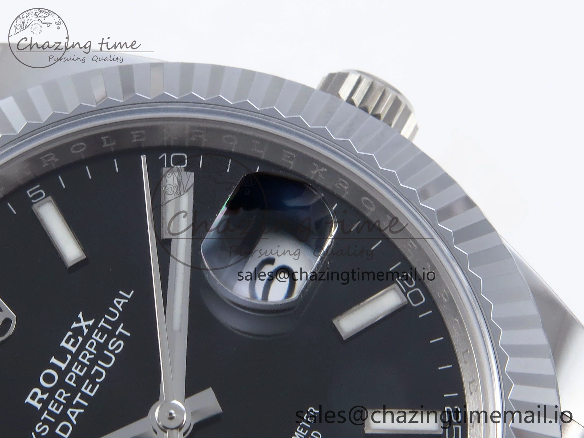 DateJust 41 126334 QF+ 1:1 Best Edition 904L Steel Black Stick Dial on SS Jubilee Bracelet VR3235