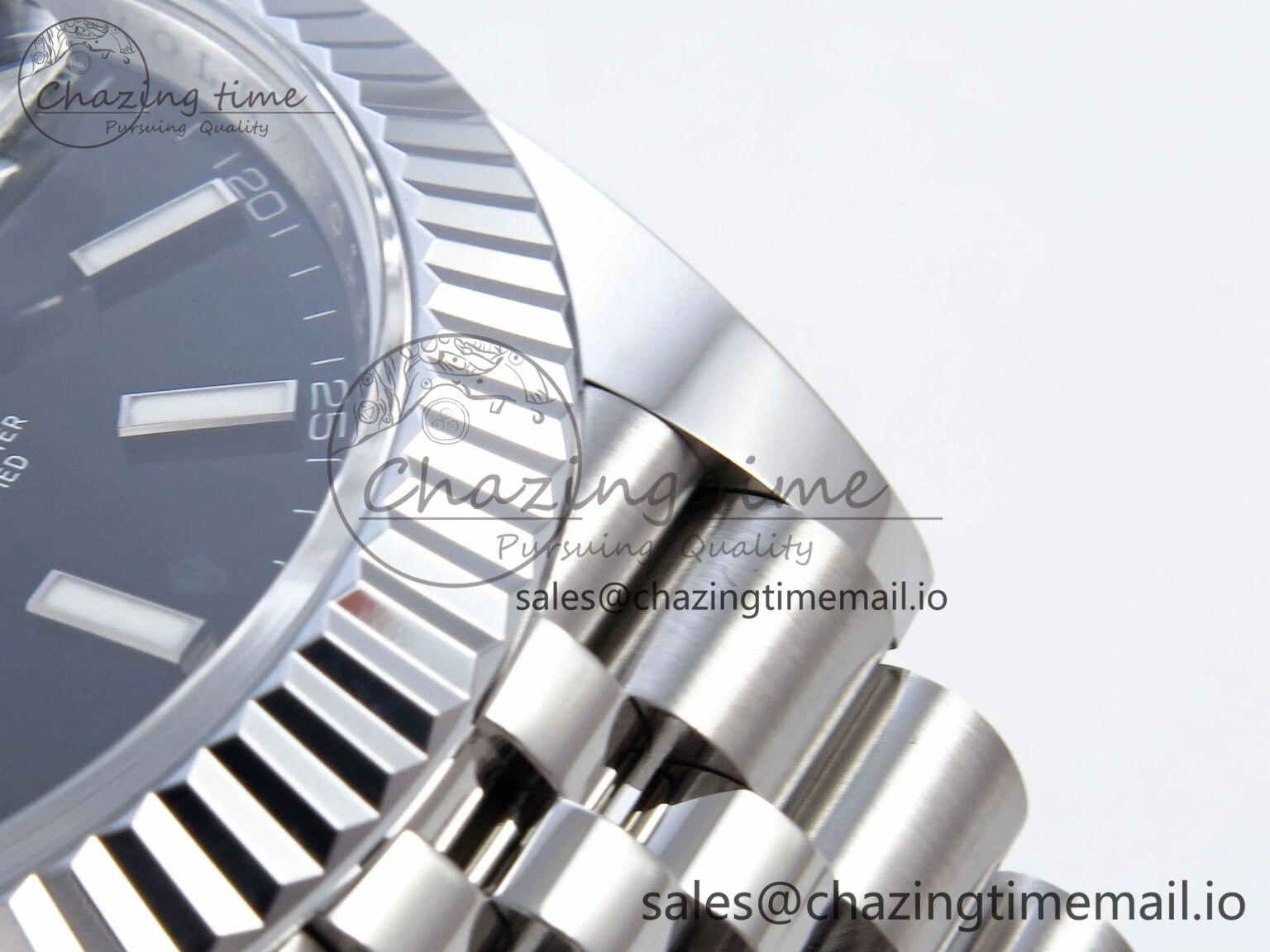 DateJust 41 126334 QF+ 1:1 Best Edition 904L Steel Black Stick Dial on SS Jubilee Bracelet VR3235
