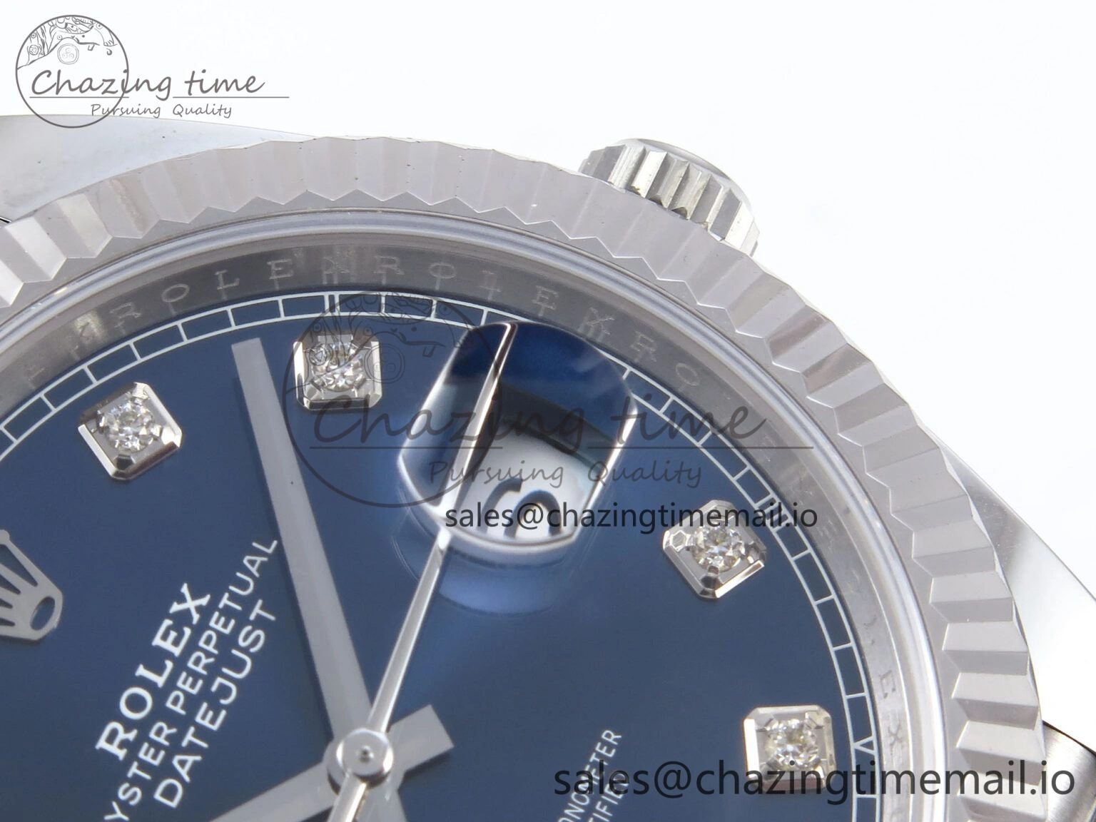 DateJust 41 126334 QF+ 1:1 Best Edition 904L Steel Blue Diamonds Dial on SS Jubilee Bracelet VR3235